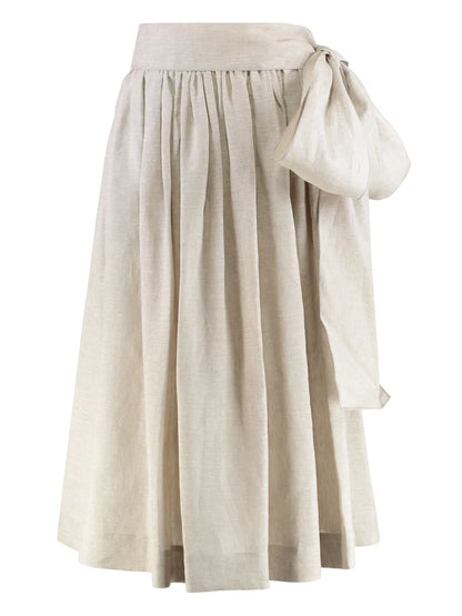 Linen Midi Skirt