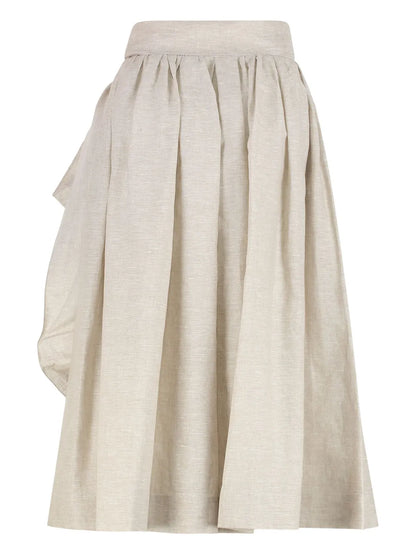 Linen Midi Skirt