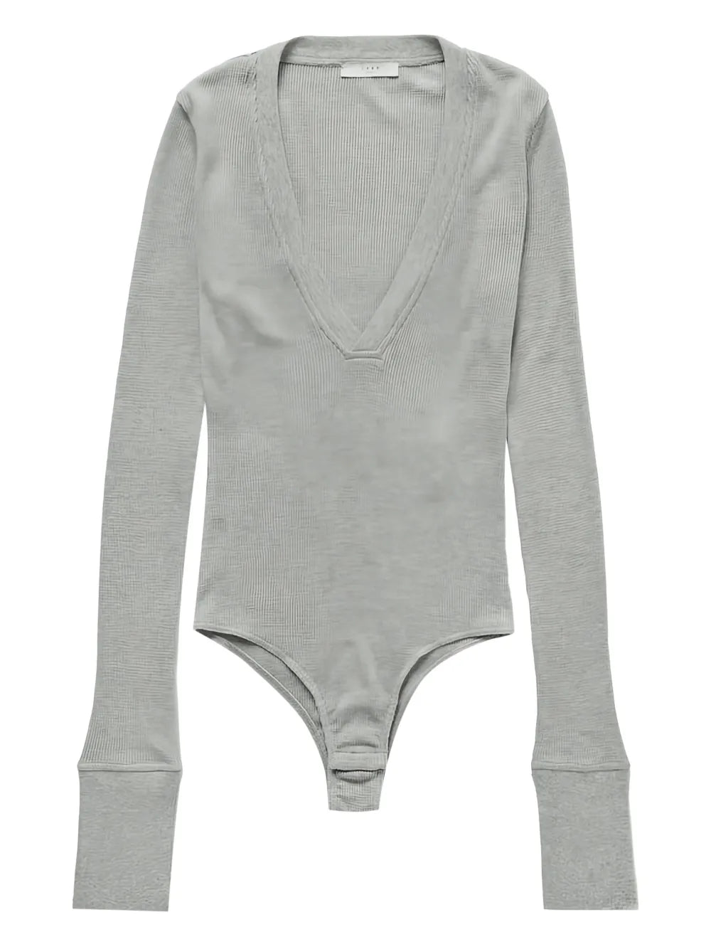 V-Neck Waffle-Knit Bodysuit