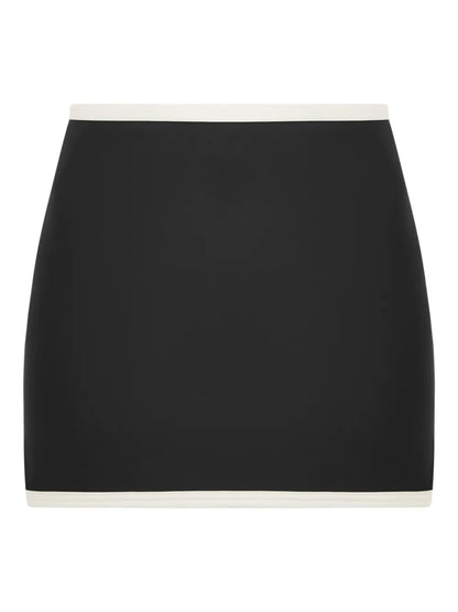Contrasting-Trim Mini Skirt