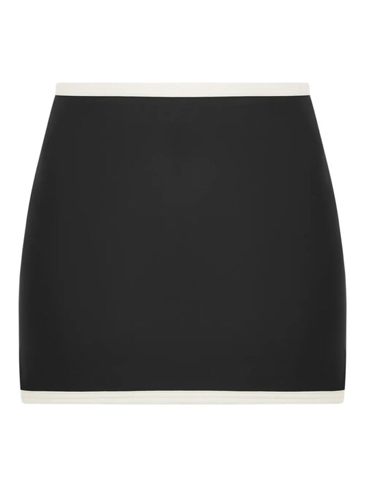 Contrasting-Trim Mini Skirt