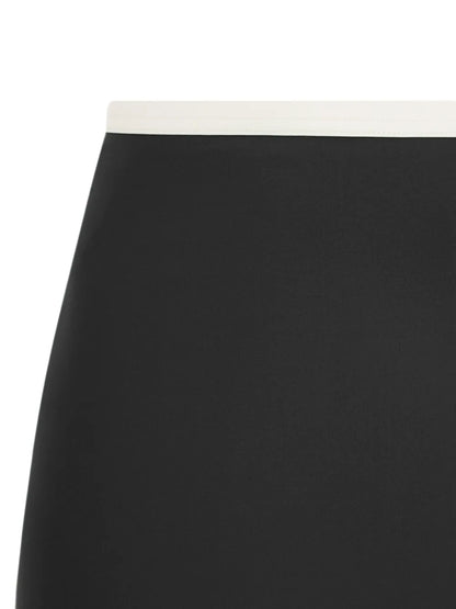 Contrasting-Trim Mini Skirt