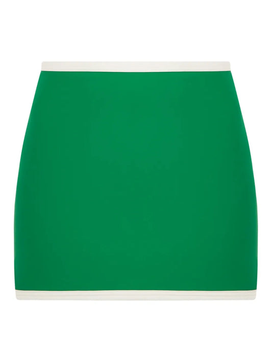 Contrasting-Trim Mini Skirt
