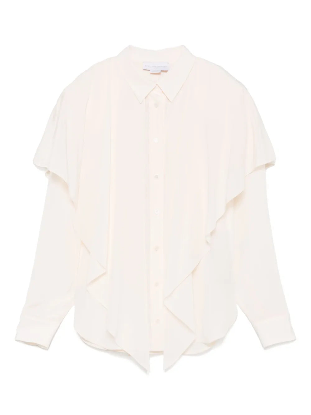 Layered-Panel Semi-Sheer Shirt