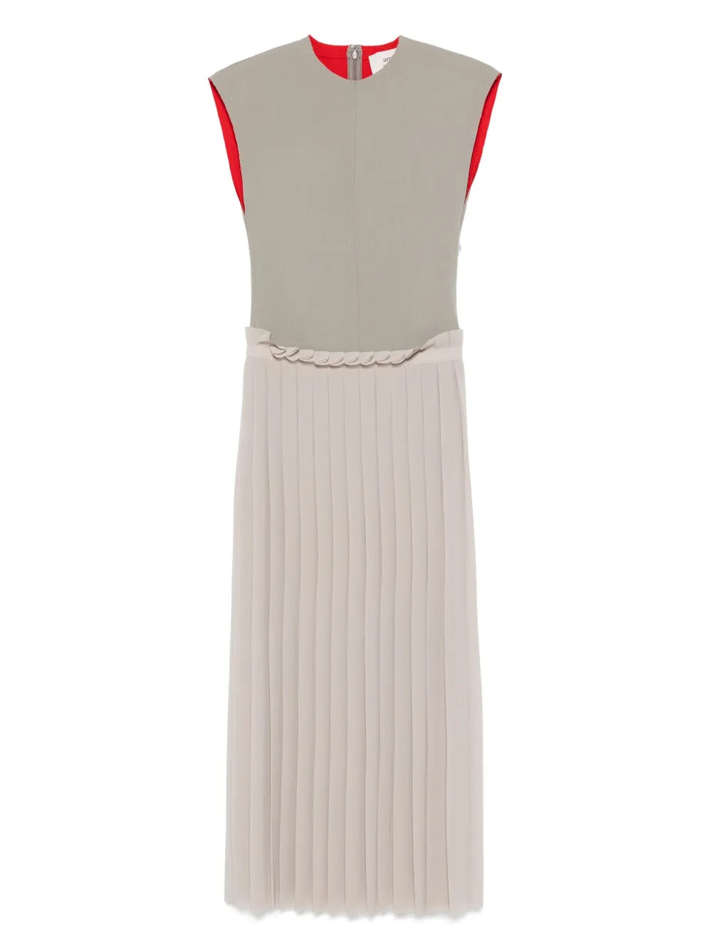Plissé-Detail Dress