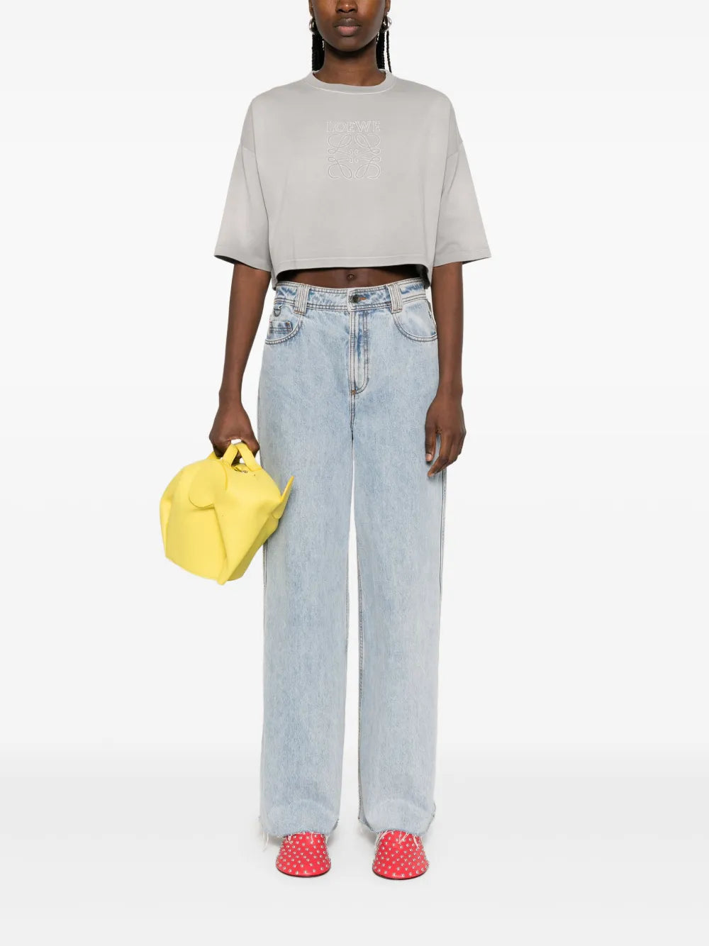 Cropped Cotton T-Shirt