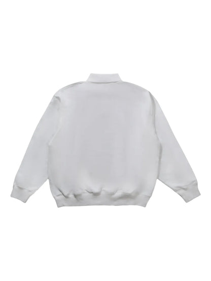 Long-Sleeve Polo Sweatshirt