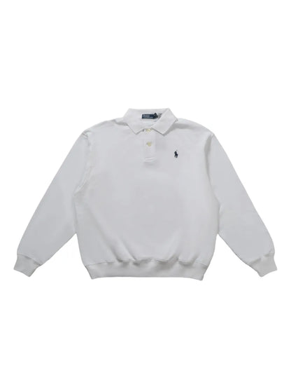 Long-Sleeve Polo Sweatshirt