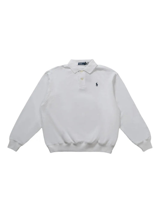 Long-Sleeve Polo Sweatshirt