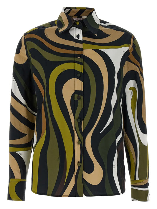 Marble-Print Shirt