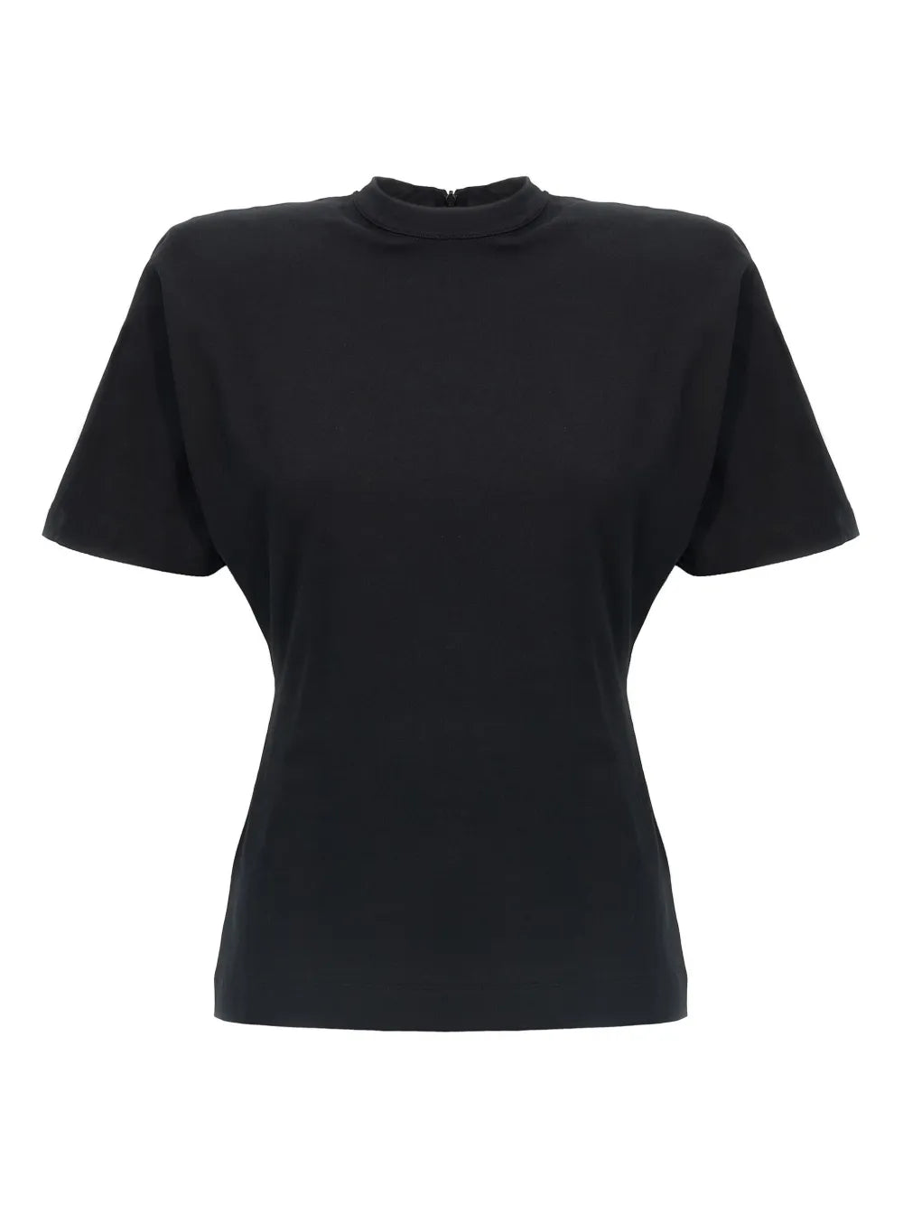 High-Neck Short-Sleeve Top