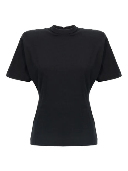 High-Neck Short-Sleeve Top
