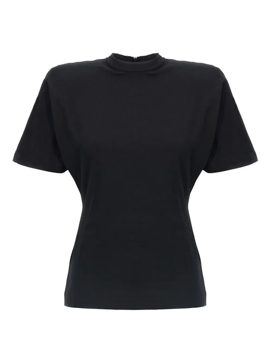 High-Neck Short-Sleeve Top