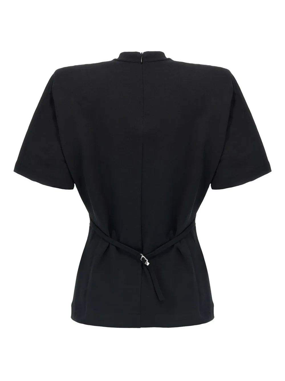 High-Neck Short-Sleeve Top