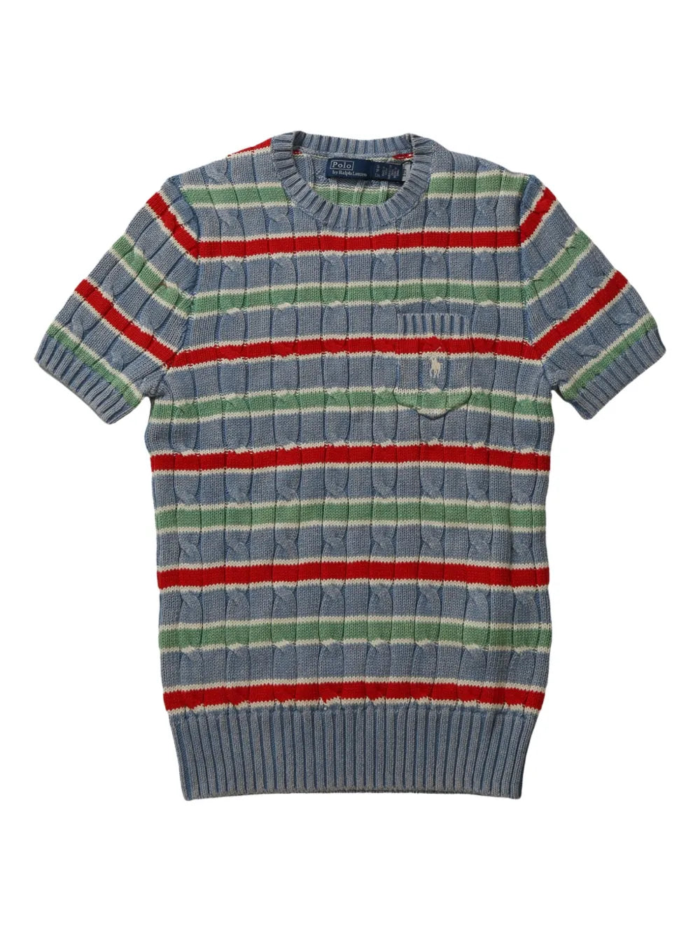 Striped Short-Sleeve Knit Top