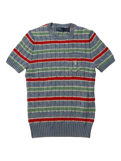 Striped Short-Sleeve Knit Top