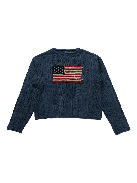 Flag-Detail Knitted Sweater