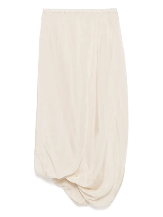 Midi Gathered-Detail Skirt