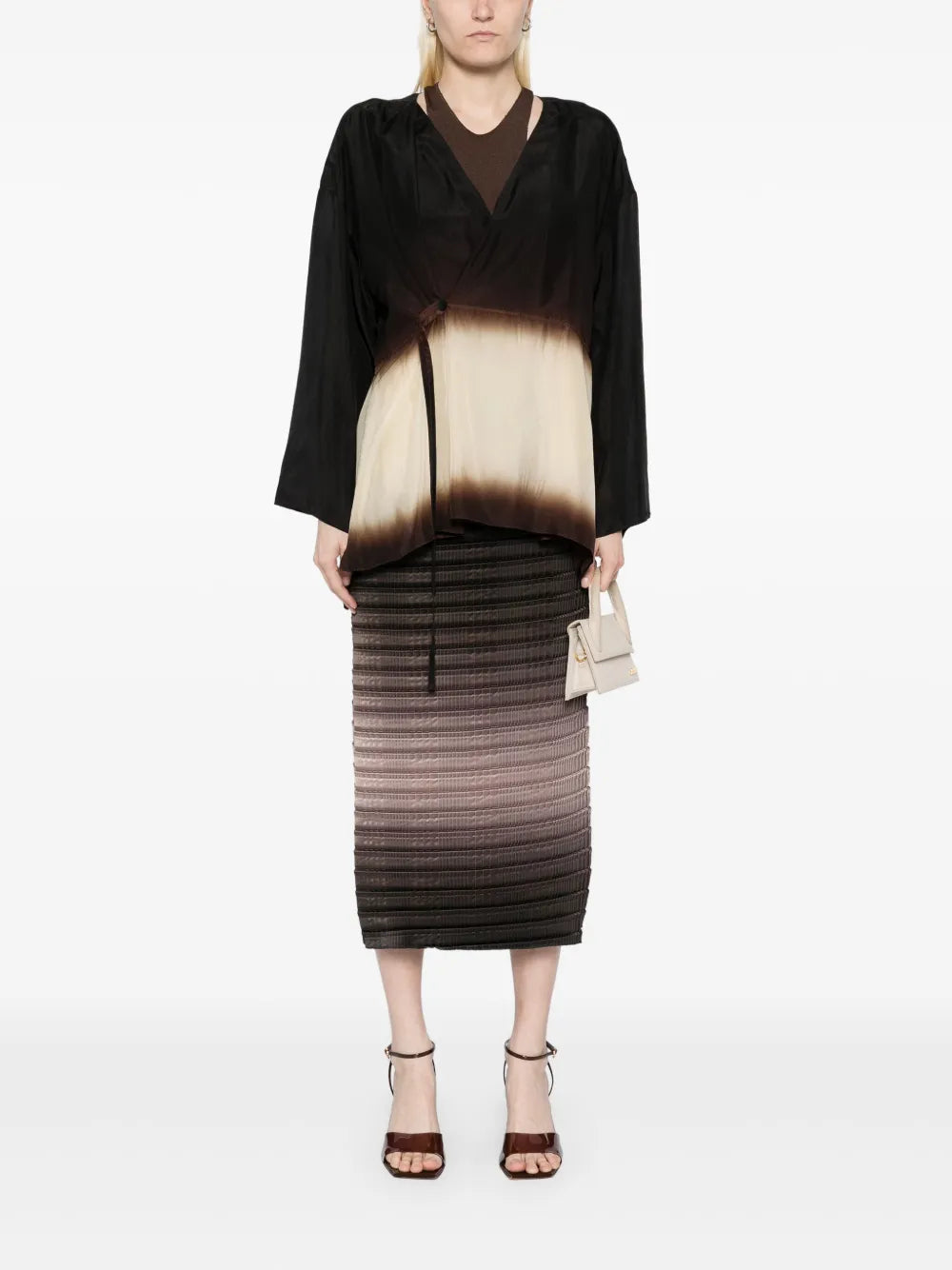 Hanging Dye Gradient Printed Skirt