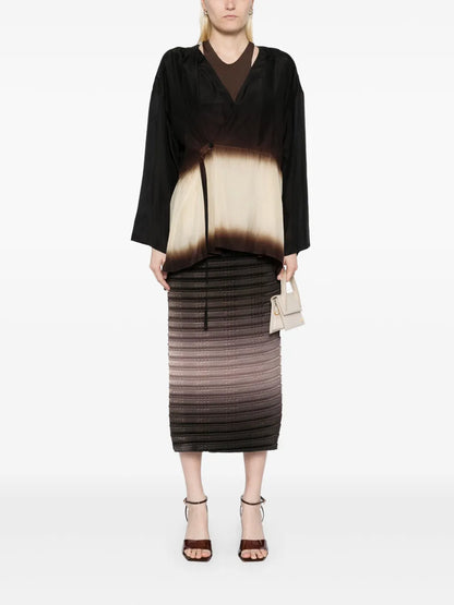 Hanging Dye Gradient Printed Skirt