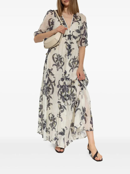 Floral-Print Maxi Dress