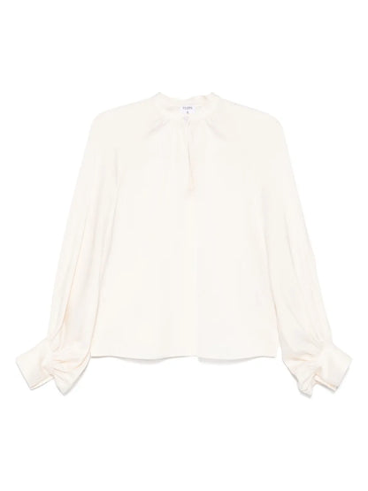 Band-Collar Blouse