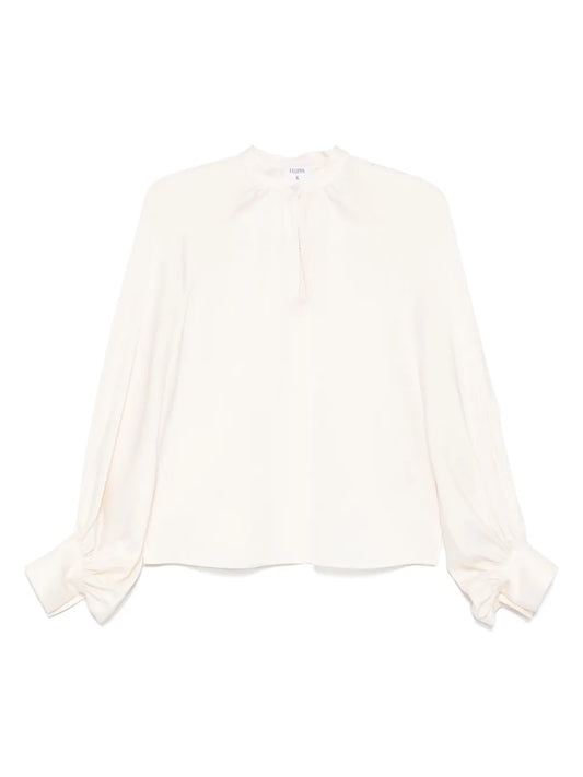 Band-Collar Blouse