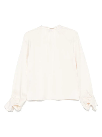 Band-Collar Blouse