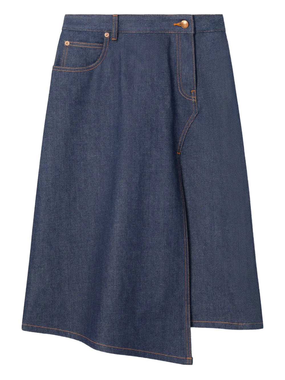 Asymmetric Denim Skirt