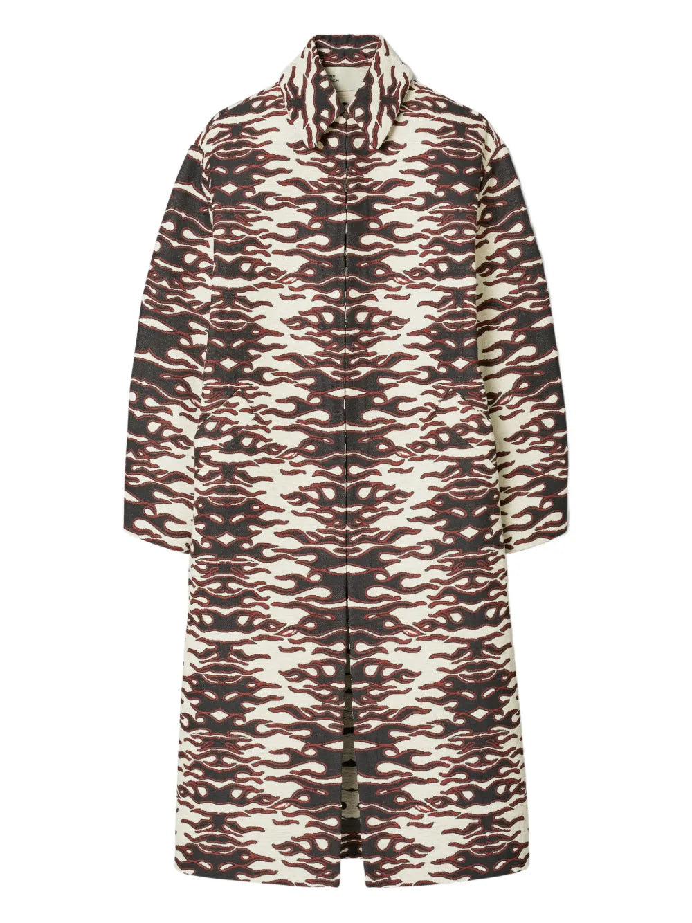 Flame-Jacquard Coat