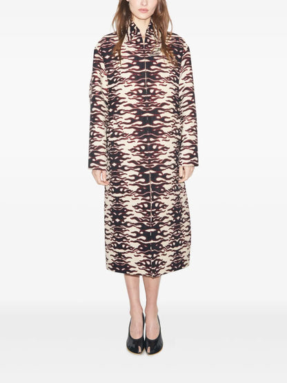 Flame-Jacquard Coat