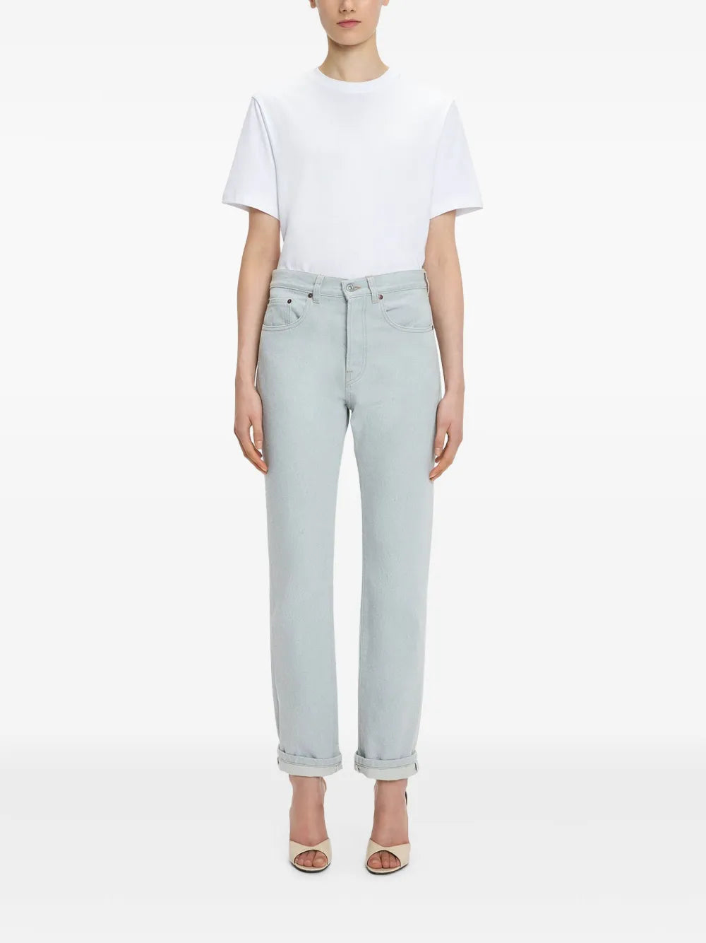 Victoria Rolled-Cuff Straight-Leg Jeans