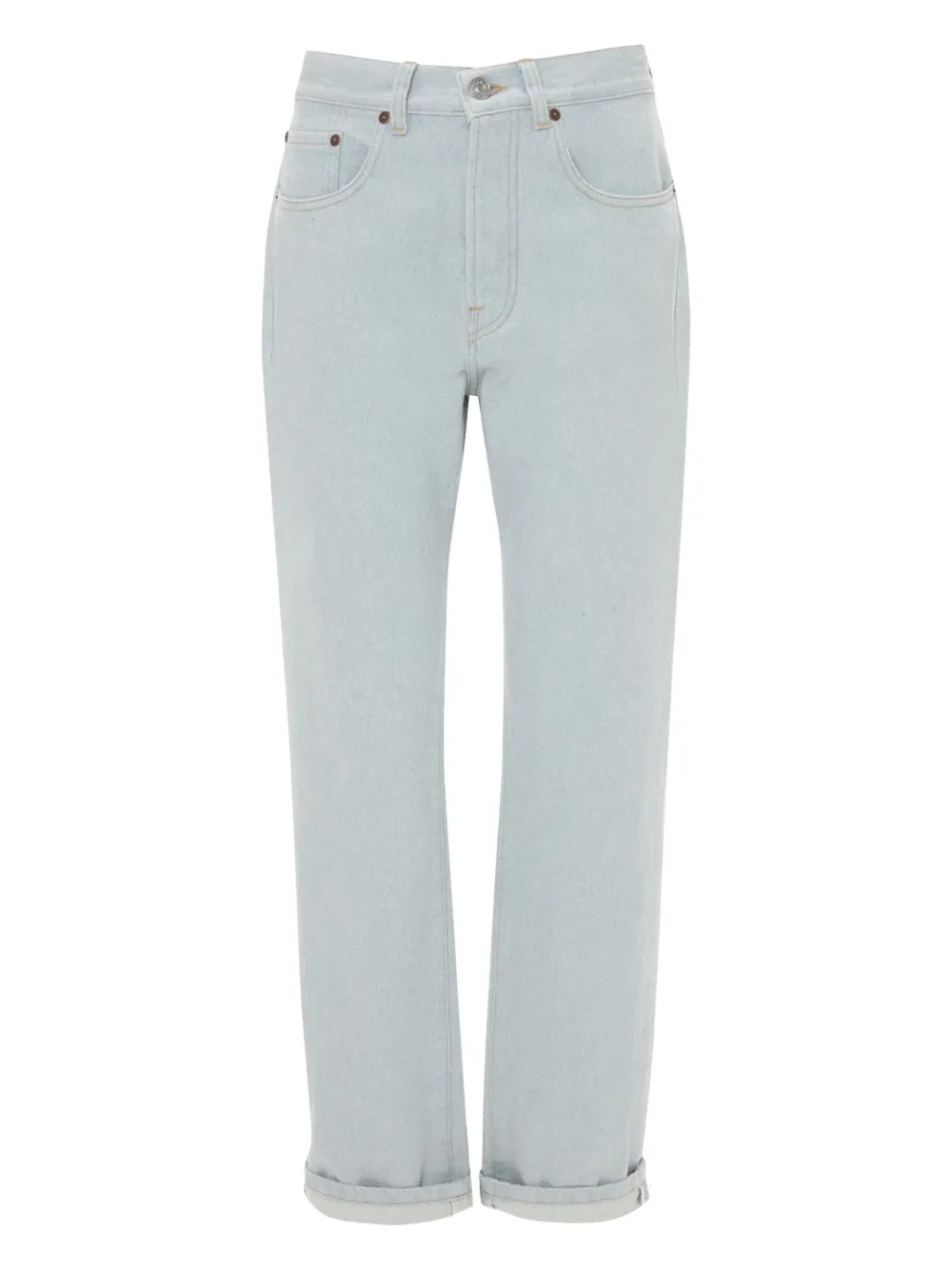 Victoria Rolled-Cuff Straight-Leg Jeans