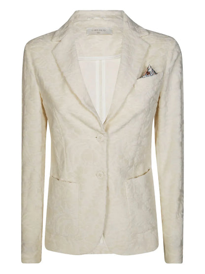 Patterned-Jacquard Blazer