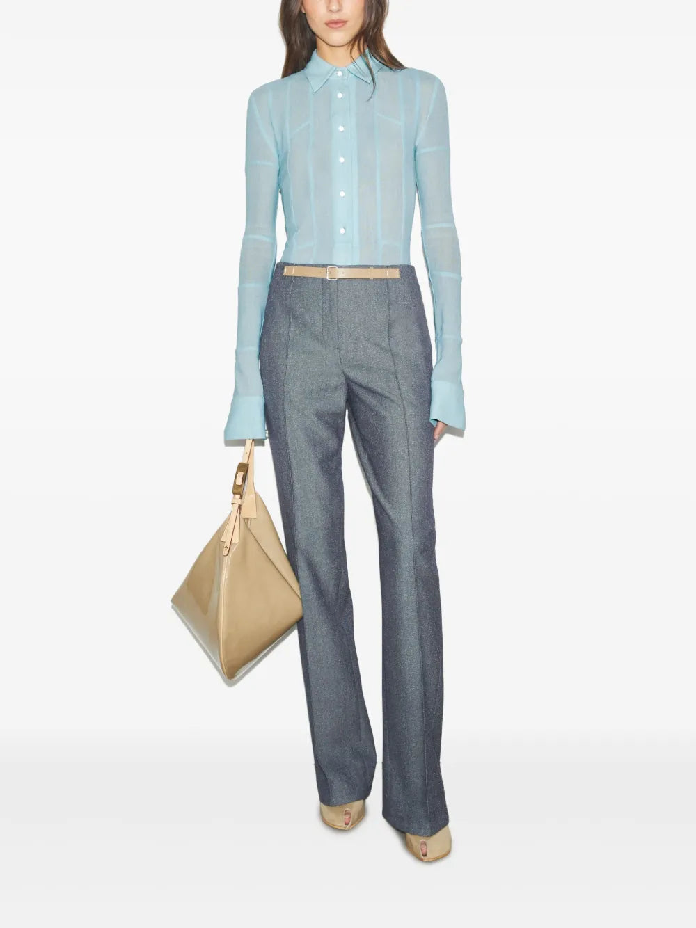 Sheer Long-Sleeve Shirt