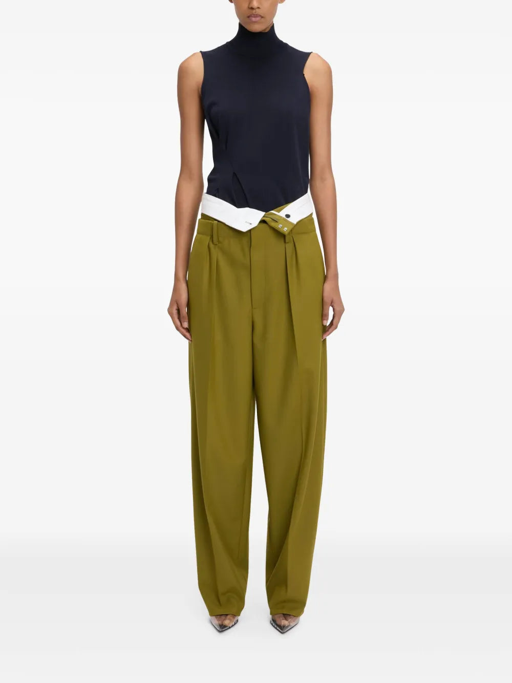 High-Neck Sleeveless Top