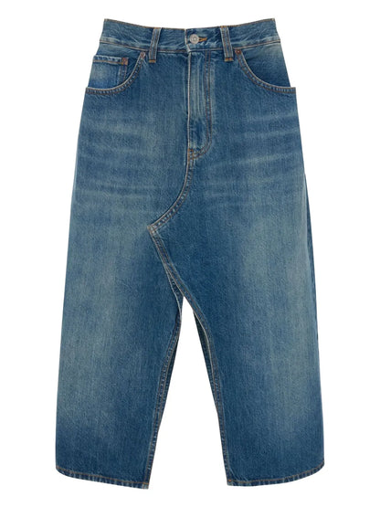 Kick Denim Midi Skirt