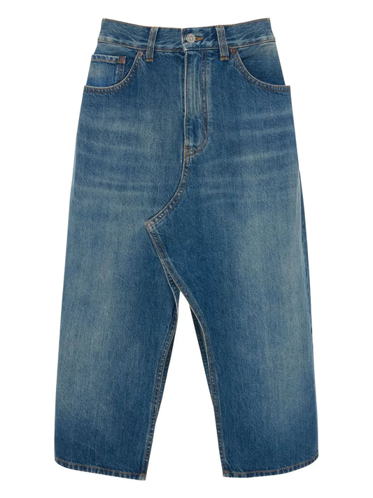 Kick Denim Midi Skirt