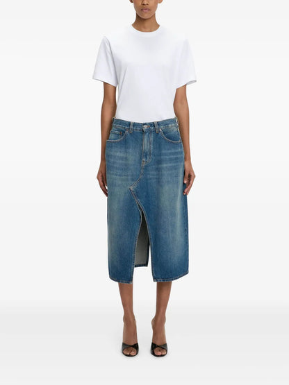 Kick Denim Midi Skirt