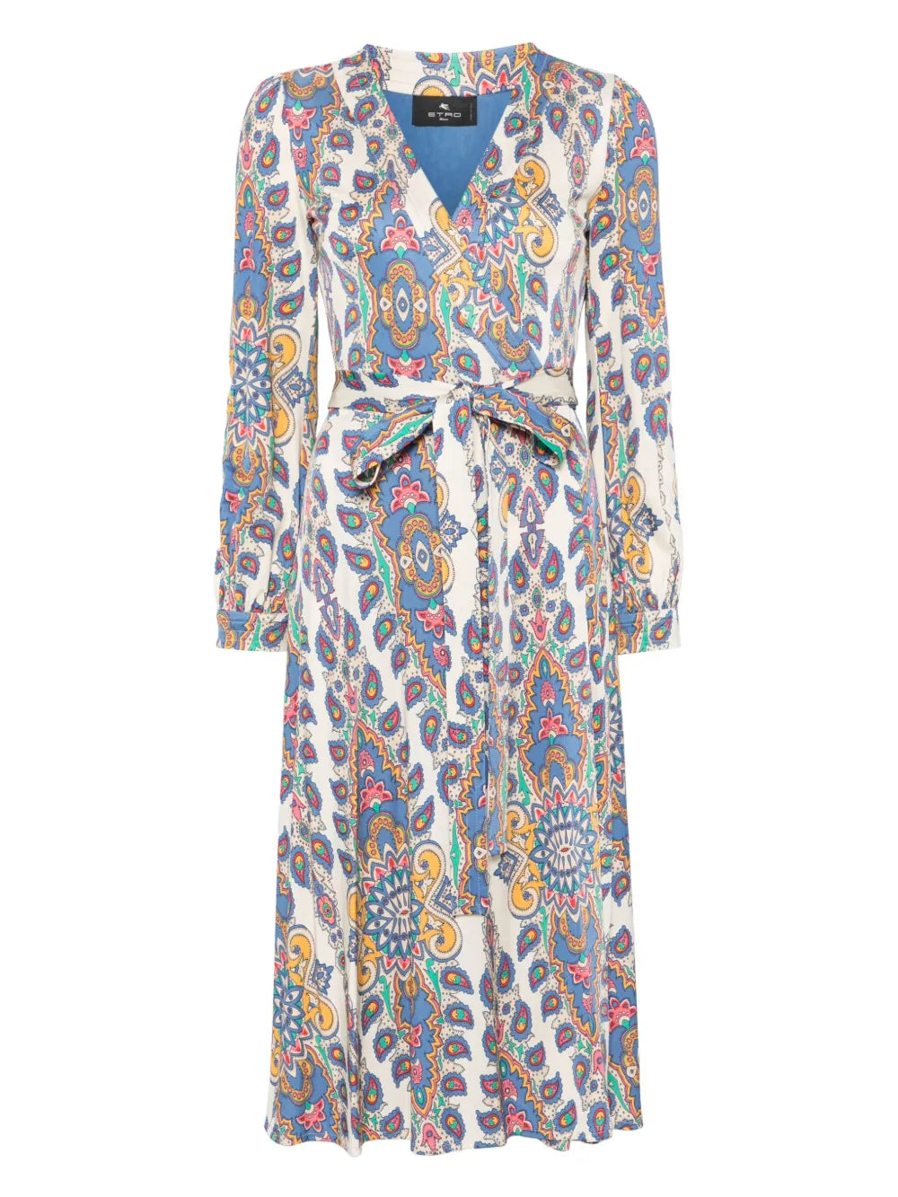 Paisley-Print Midi Dress