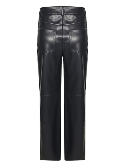 Faux-Leather Trousers