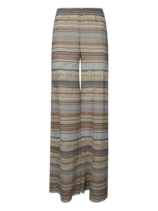 Metallic-Threading Trousers