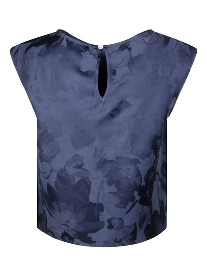 Patterned-Jacquard Blouse