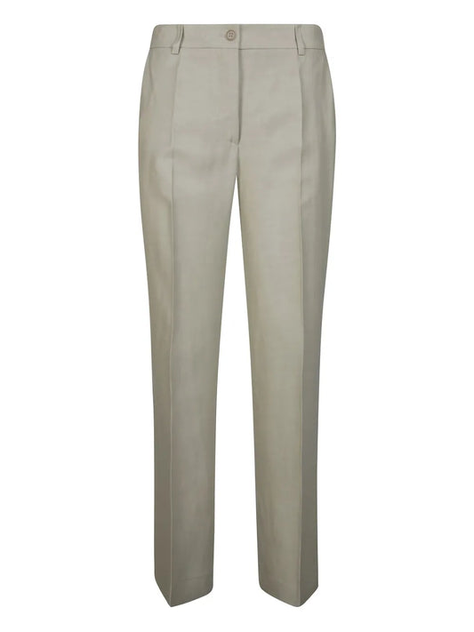 Pleated Straight Trousers