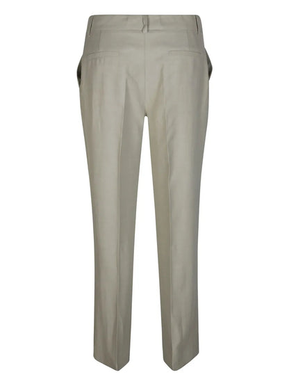 Pleated Straight Trousers