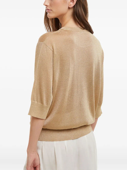 Metallic-Threading T-Shirt
