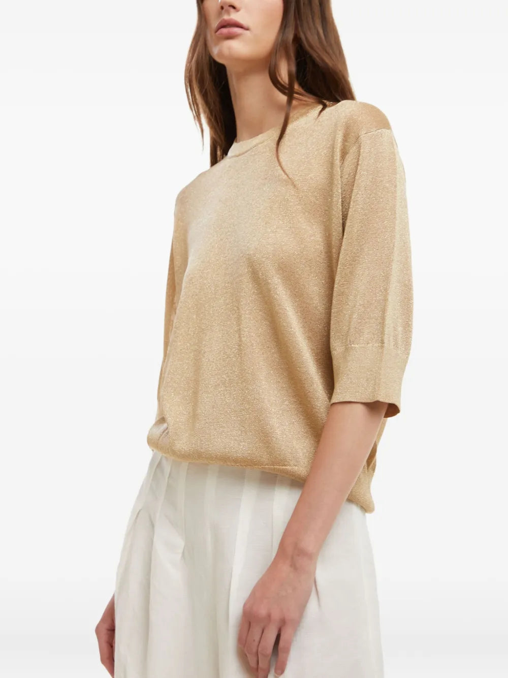 Metallic-Threading T-Shirt