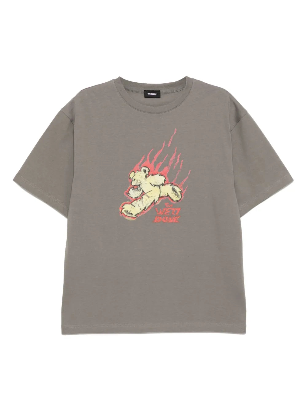 Run Flame Teddy Print T-Shirt