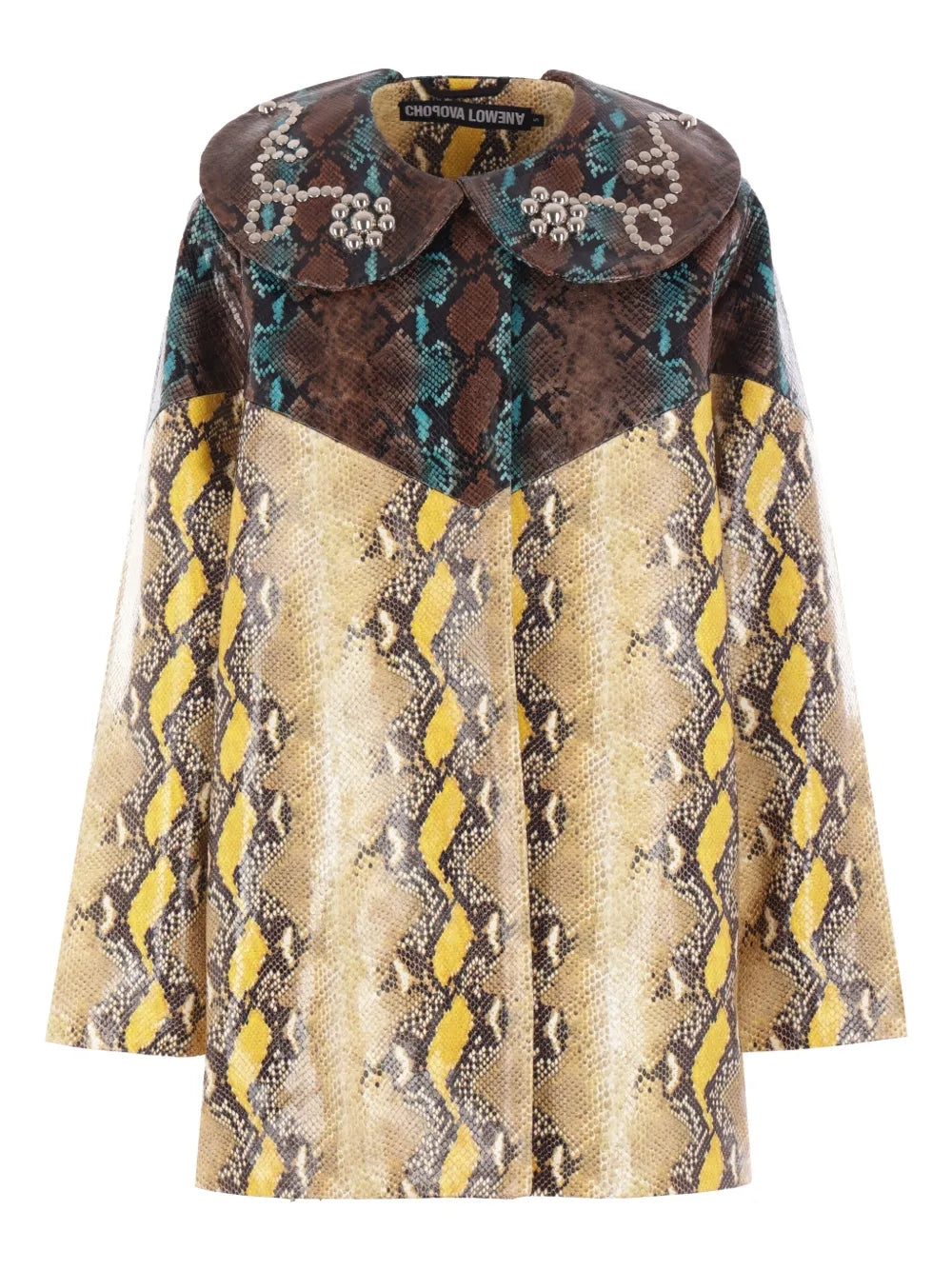 Belle Snake-Print Oversized Jacket