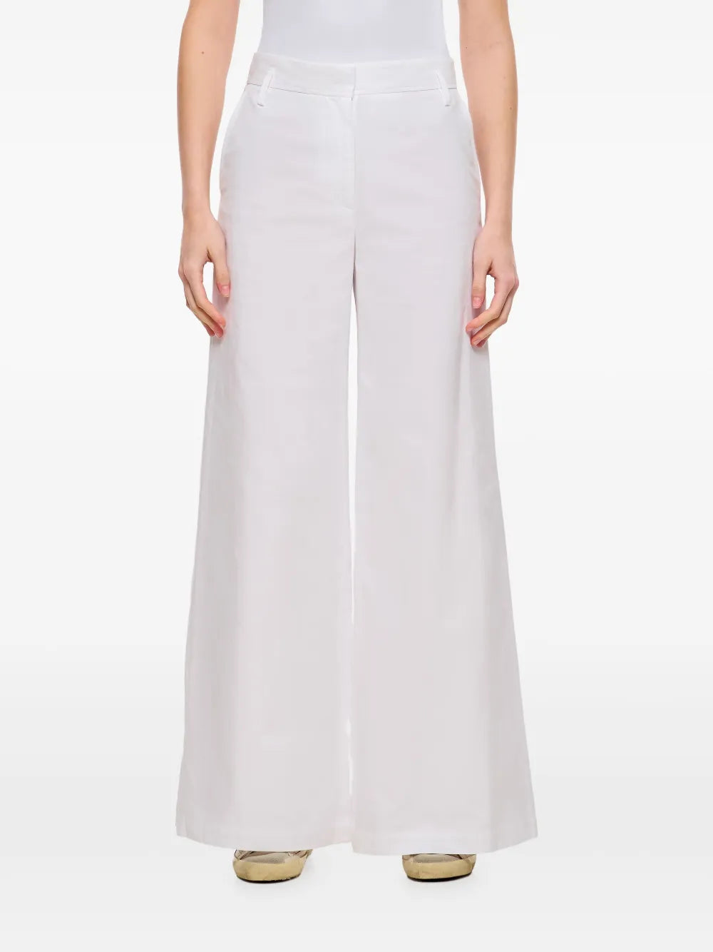 Cotton Wide-Leg Trousers